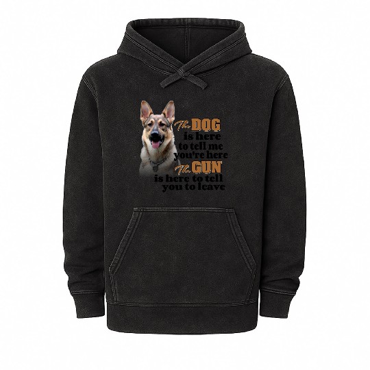 German Shepherd Gun Owner Mineral Wash Hoodies