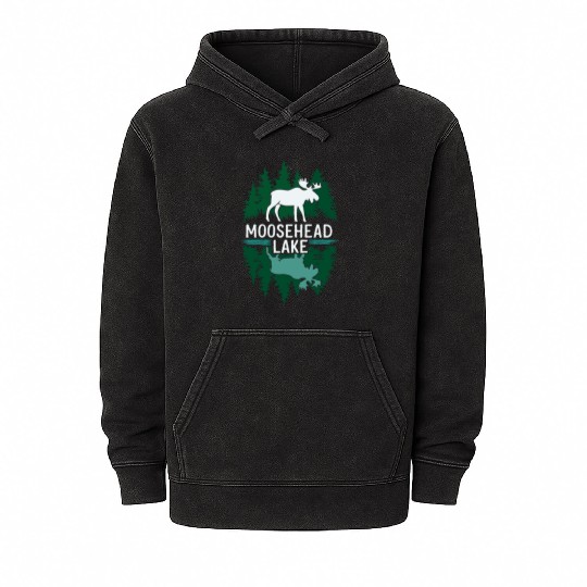 Moosehead Lake Maine. Mineral Wash Hoodies
