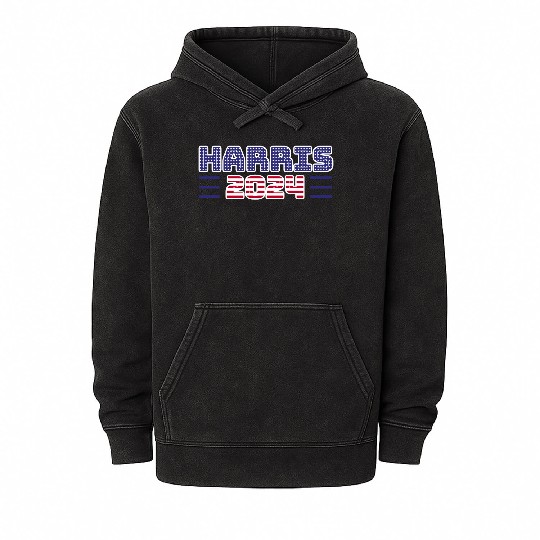 Harris 2024 - Kamala Harris for President Election Mineral Wash Hoodies