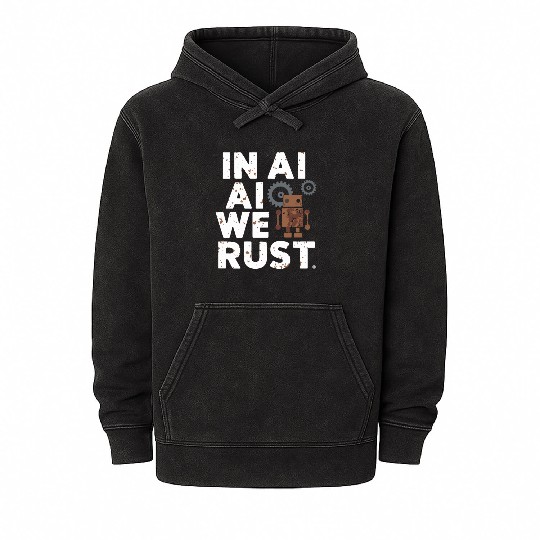Robotics AI Automation Machine Learning Mineral Wash Hoodies