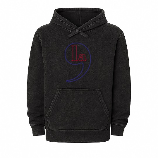 LA Comma La Kamala Harris 2024 President Election Mineral Wash Hoodies