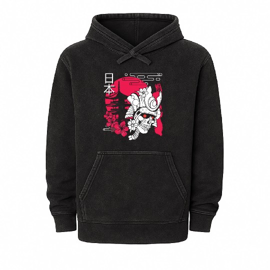 Asia Samurai Time Travel Mineral Wash Hoodies