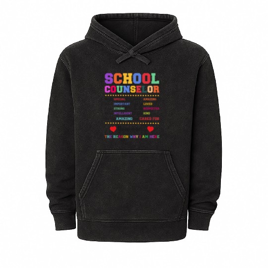 School Counselor School Counselor Mineral Wash Hoodies