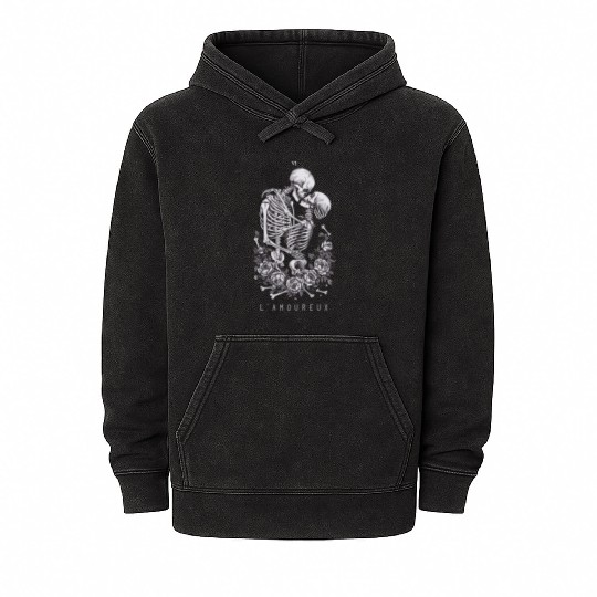 VI The Lovers Tarot Card Classic Design Mineral Wash Hoodies