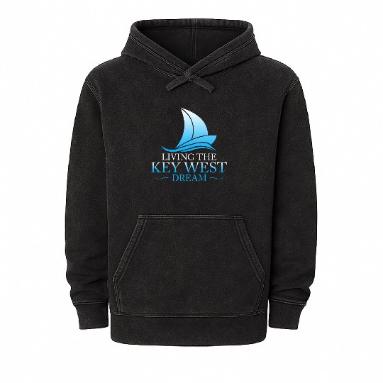 Florida Keys LIVING THE KEY-WEST DREAM Sailor Mineral Wash Hoodies
