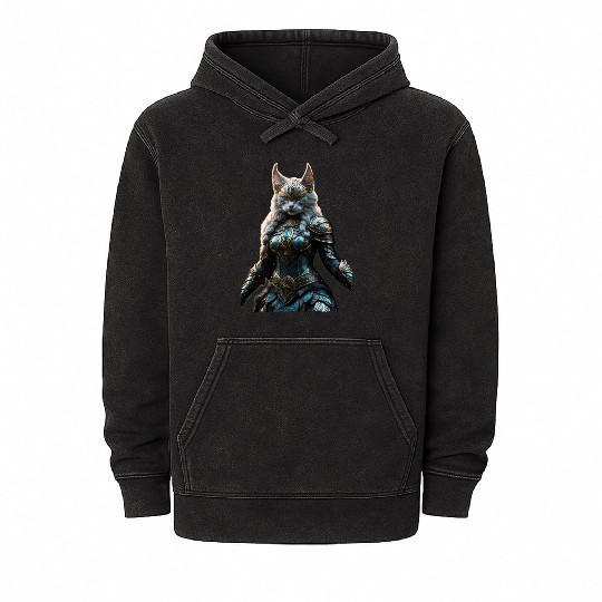 Valkyrie cat (Viking cat) Valhalla calling Mineral Wash Hoodies