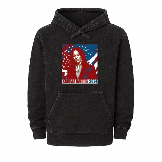 Kamala Harris Mineral Wash Hoodies