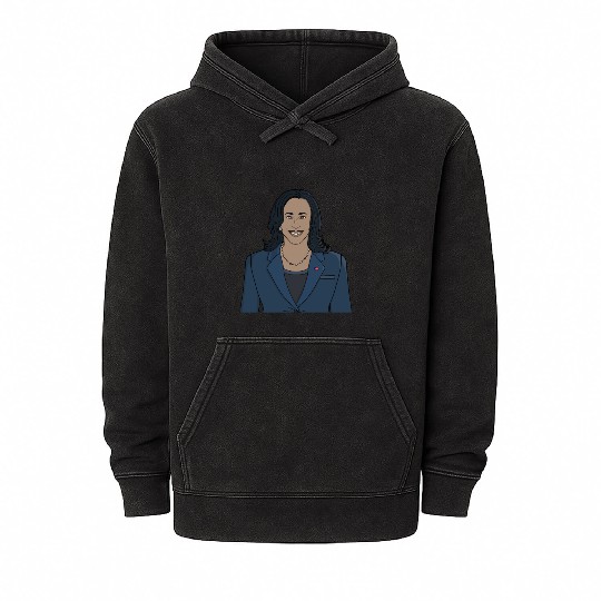 Vote for Kamala Harris in the US presidential elec Mineral Wash Hoodies
