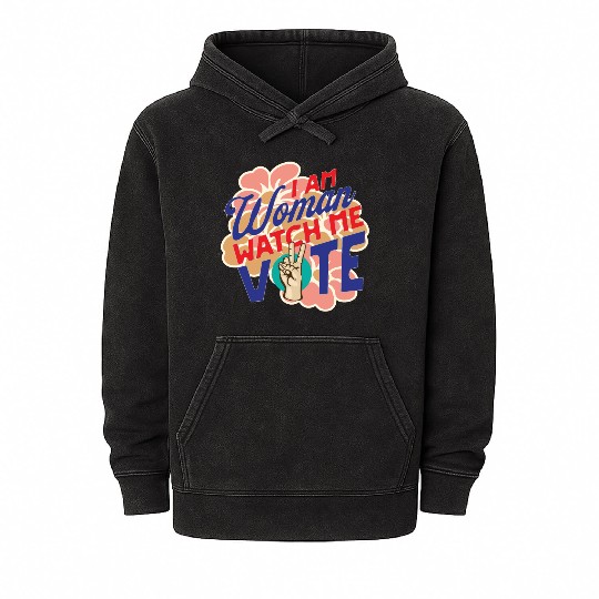 Kamala Harris for President Vote 2024 Tim Walz Mineral Wash Hoodies