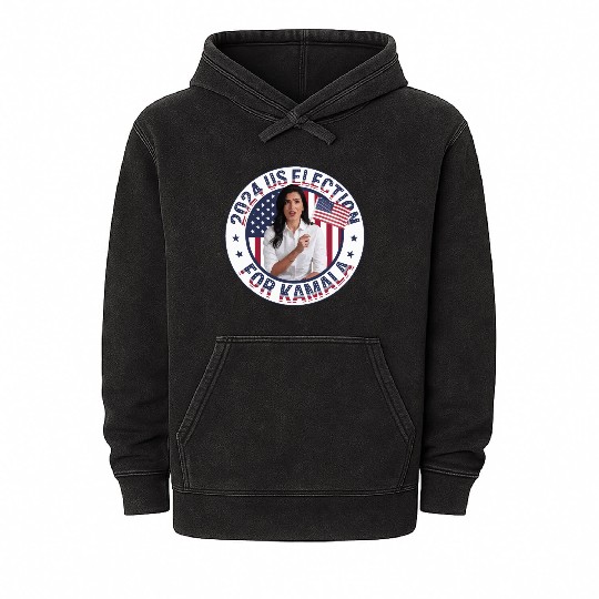 2024 US election for Kamala Mineral Wash Hoodies