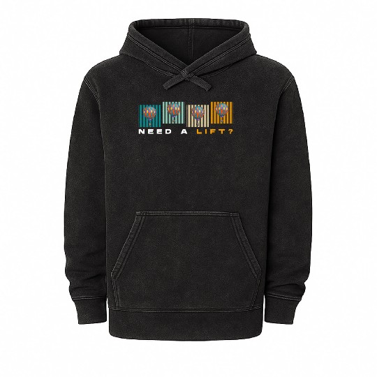 Hot Air Balloon Flying Fire Sport Mineral Wash Hoodies