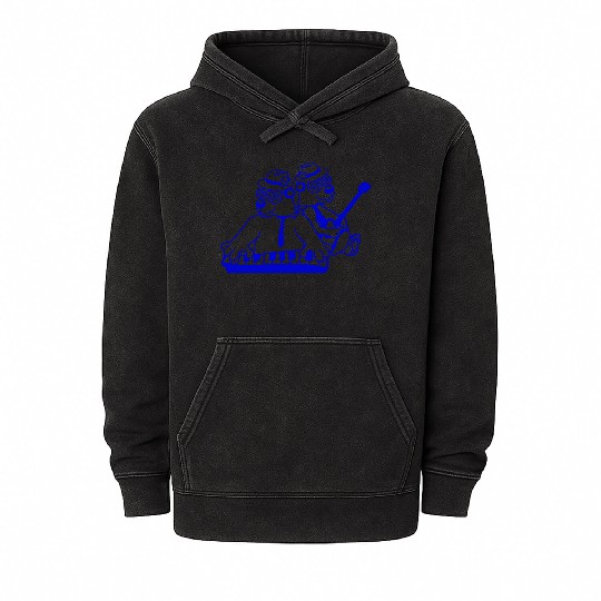 2 Cool Brown Bear Team Friends Playing Band Music Mineral Wash Hoodies