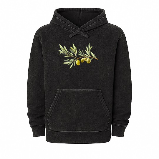 Olive Branch Mineral Wash Hoodies