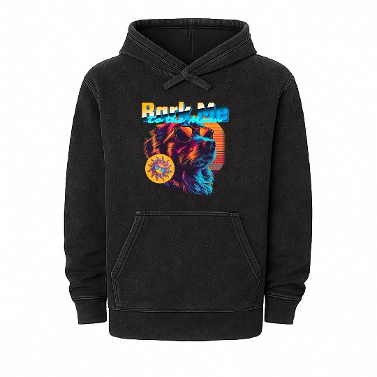 Funny "Bark Me To The Moon" Mineral Wash Hoodies