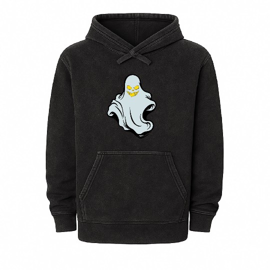 ghost yellow eyes Mineral Wash Hoodies