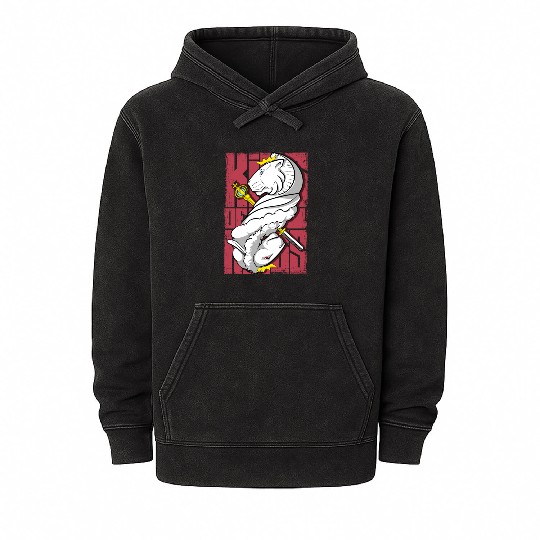 Lion King and the Holy Lamb Christian Art Mineral Wash Hoodies