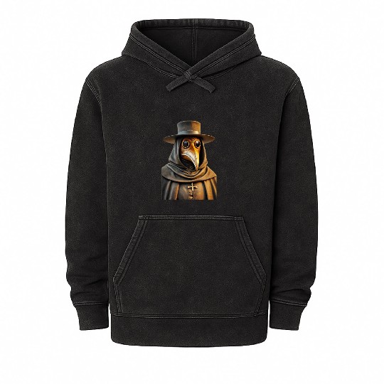 Golden Plague Doctor Mineral Wash Hoodies
