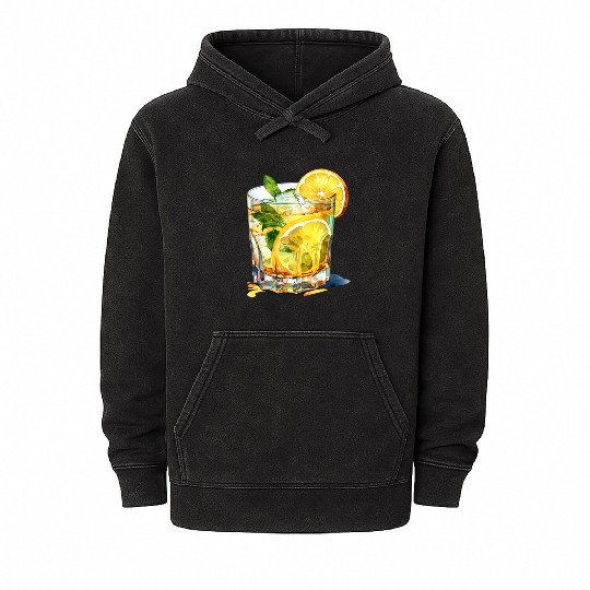 Lemonade Cocktail Drink Mineral Wash Hoodies