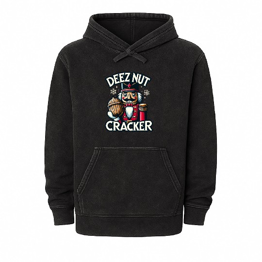 Deez Nut Nutcracker Meme Mineral Wash Hoodies: Funny Christmas