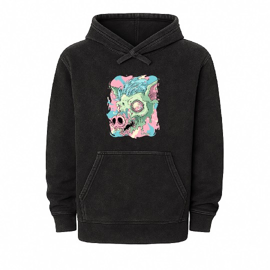 Psychedelic Dreams Pig Mineral Wash Hoodies