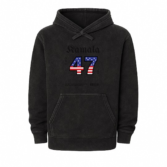 Kamala Harris 47th President USA America Election Mineral Wash Hoodies