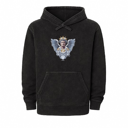 Emperor Caesar with Angel Wings Mineral Wash Hoodies