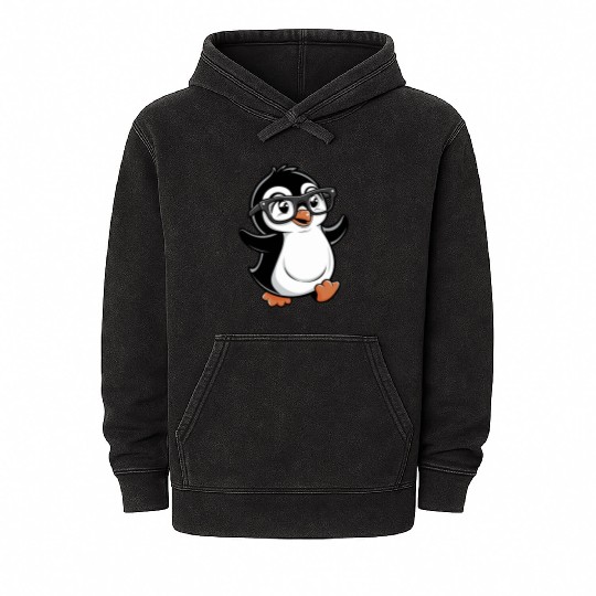 Funny Penguin , Cute Penguin , Penguin Lovers Mineral Wash Hoodies