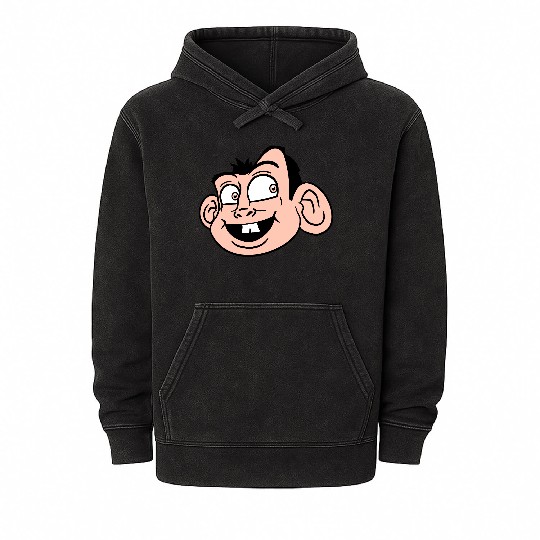 Monkey Face Sweet Cute Little Head Laughs Happy Mineral Wash Hoodies