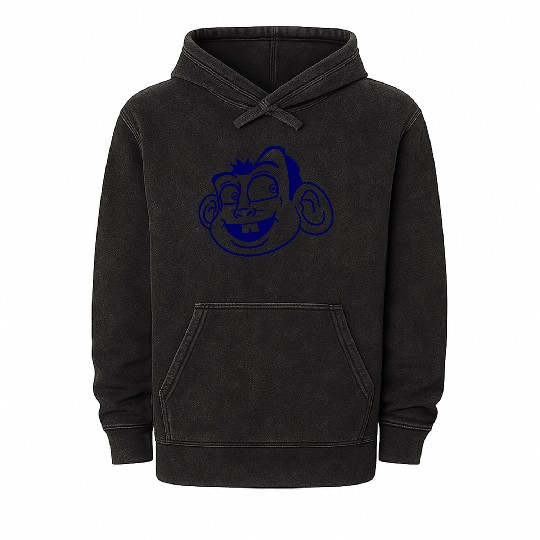 Monkey Face Sweet Cute Little Head Laughs Happy Mineral Wash Hoodies
