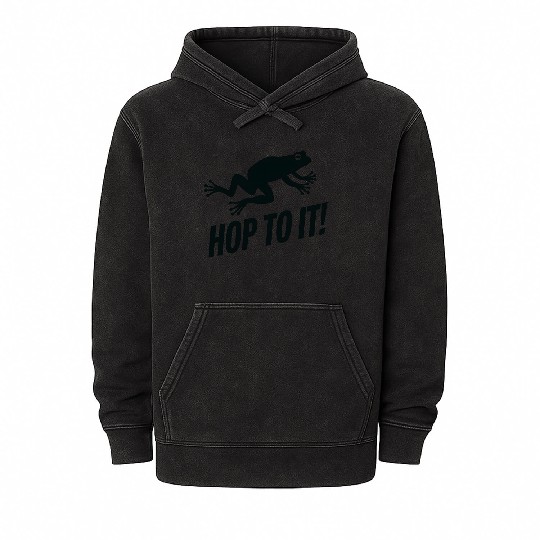 Hop To It! Frog Mineral Wash Hoodies
