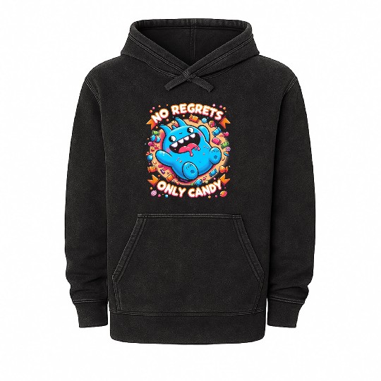 Stitch Halloween Disneyland No Regrets Only Candy Mineral Wash Hoodies