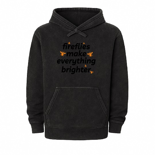 Fireflies Firefly Lightning Bug Insect Collector Mineral Wash Hoodies