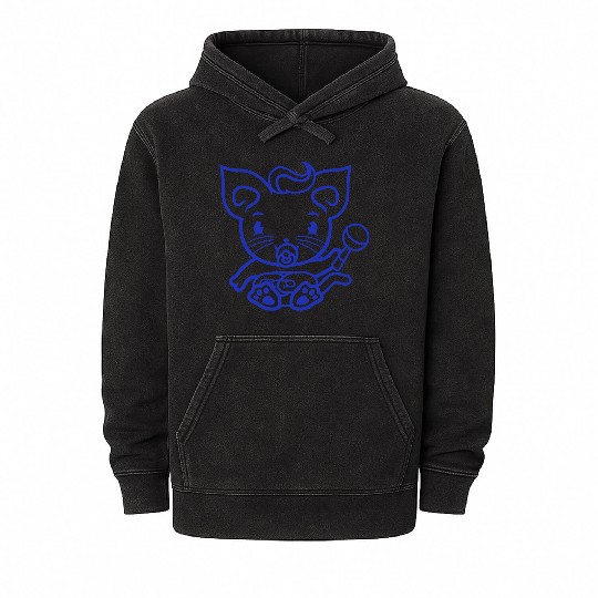 Baby Cat Cute Pacifier Rattle Diaper Toddler Child Mineral Wash Hoodies