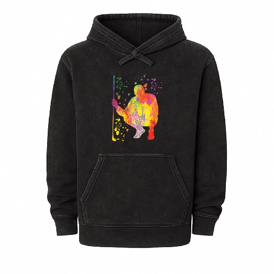 Golfer Colorsplash Kids Miniature Golf Mineral Wash Hoodies