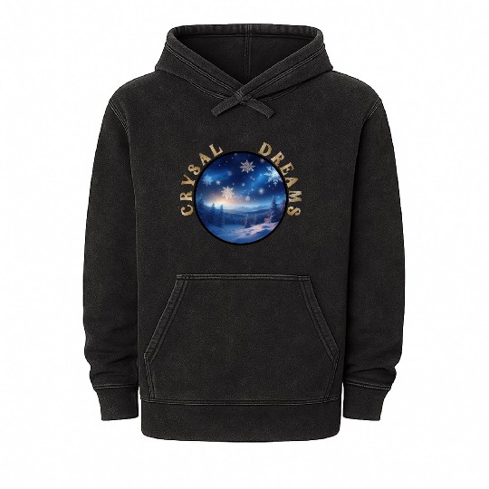 Crystal Dreams - A Winter Wonderland Mineral Wash Hoodies
