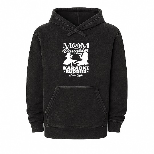 Mom And Daughter Karaoke Friends Forever Mineral Wash Hoodies