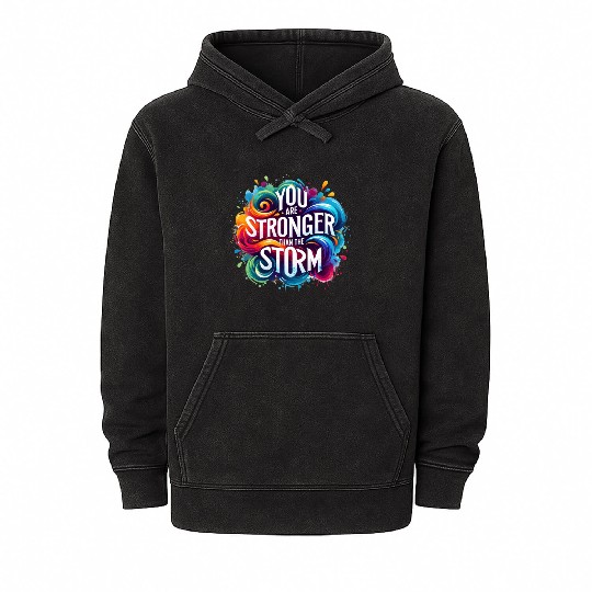 Wellness Collection - Stronger Than the Storm Mineral Wash Hoodies