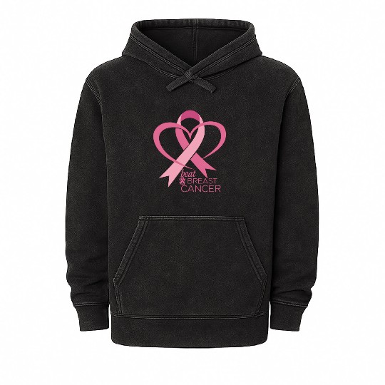 Beat Breast Cancer, Together We Fight Breast Cance Mineral Wash Hoodies