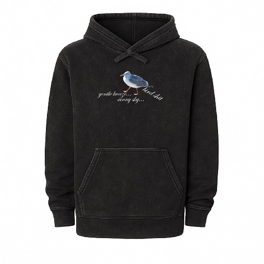 sun sea atlantic coast seagull holidays bird shit Mineral Wash Hoodies