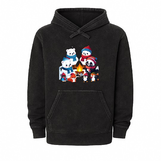 Winter Wonderland Critters Mineral Wash Hoodies