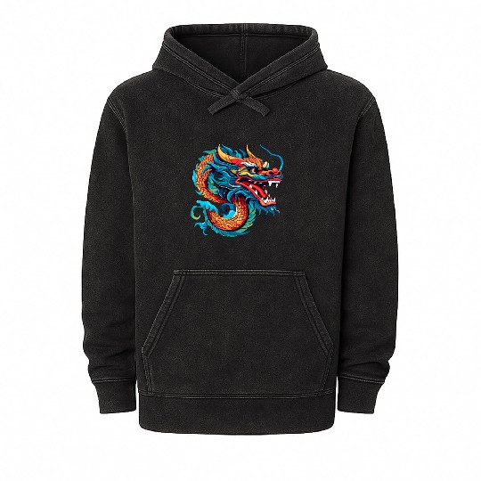 Dragon Mineral Wash Hoodies