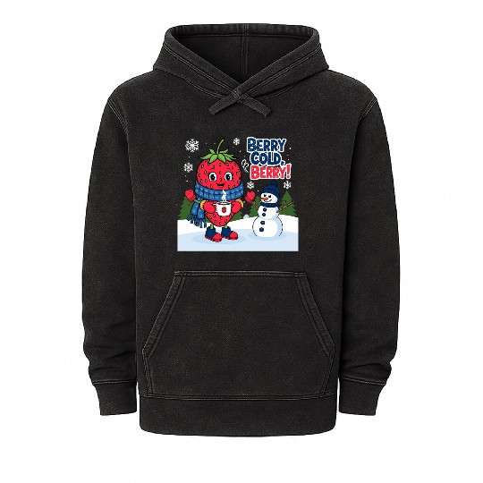 Berry Cold Berry Mineral Wash Hoodies