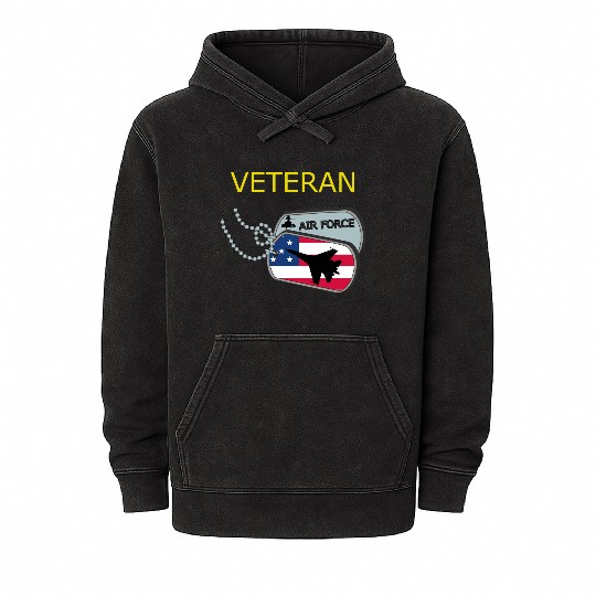 Veteran US Air Force Mineral Wash Hoodies