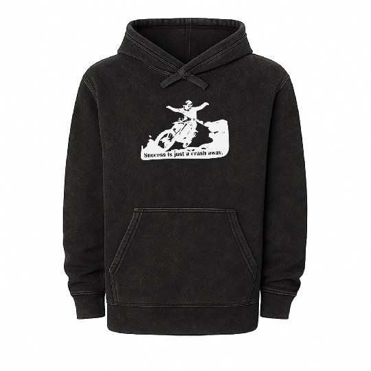 Success Is a Crash Away Light Mineral Wash Hoodies