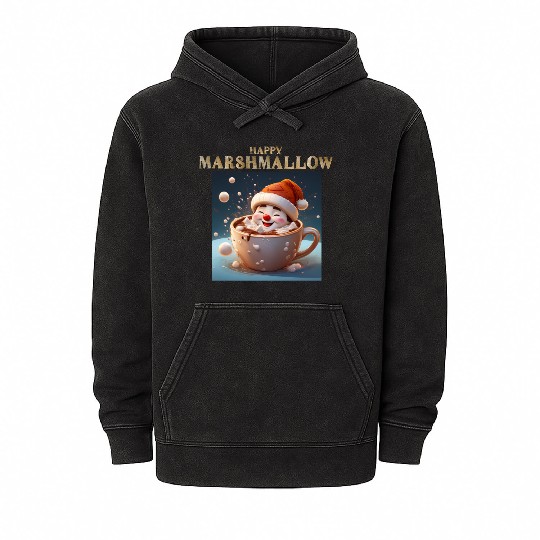 Happy Marshmallow: A Sweet Winter Day Mineral Wash Hoodies