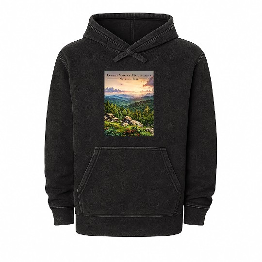 Sunset Serenity - Great Smoky Mountains Mineral Wash Hoodies