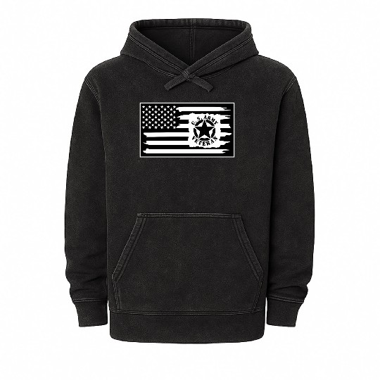 Army Veteran Flag LIKE US ON FB #USAPatriotGraphic Mineral Wash Hoodies