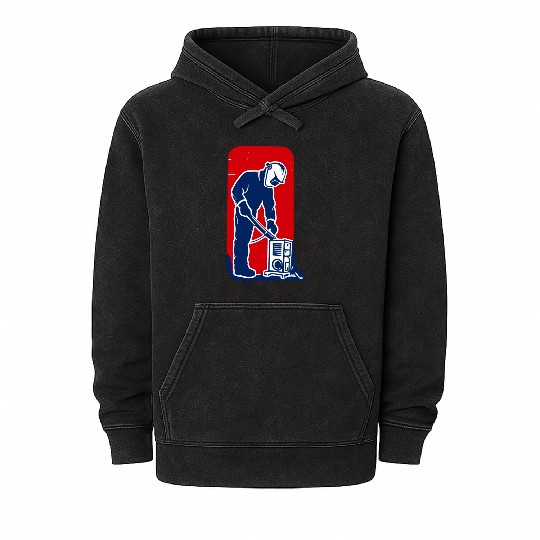 major league welder sticker Funny Welder League Mineral Wash Hoodies