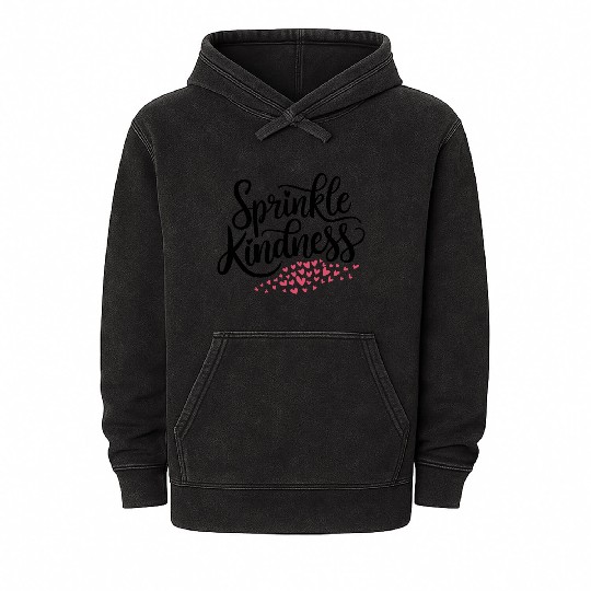 Sprinkle Kindness with Love Hearts Mineral Wash Hoodies