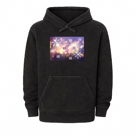 Sparkle and snowflakes Mineral Wash Hoodies